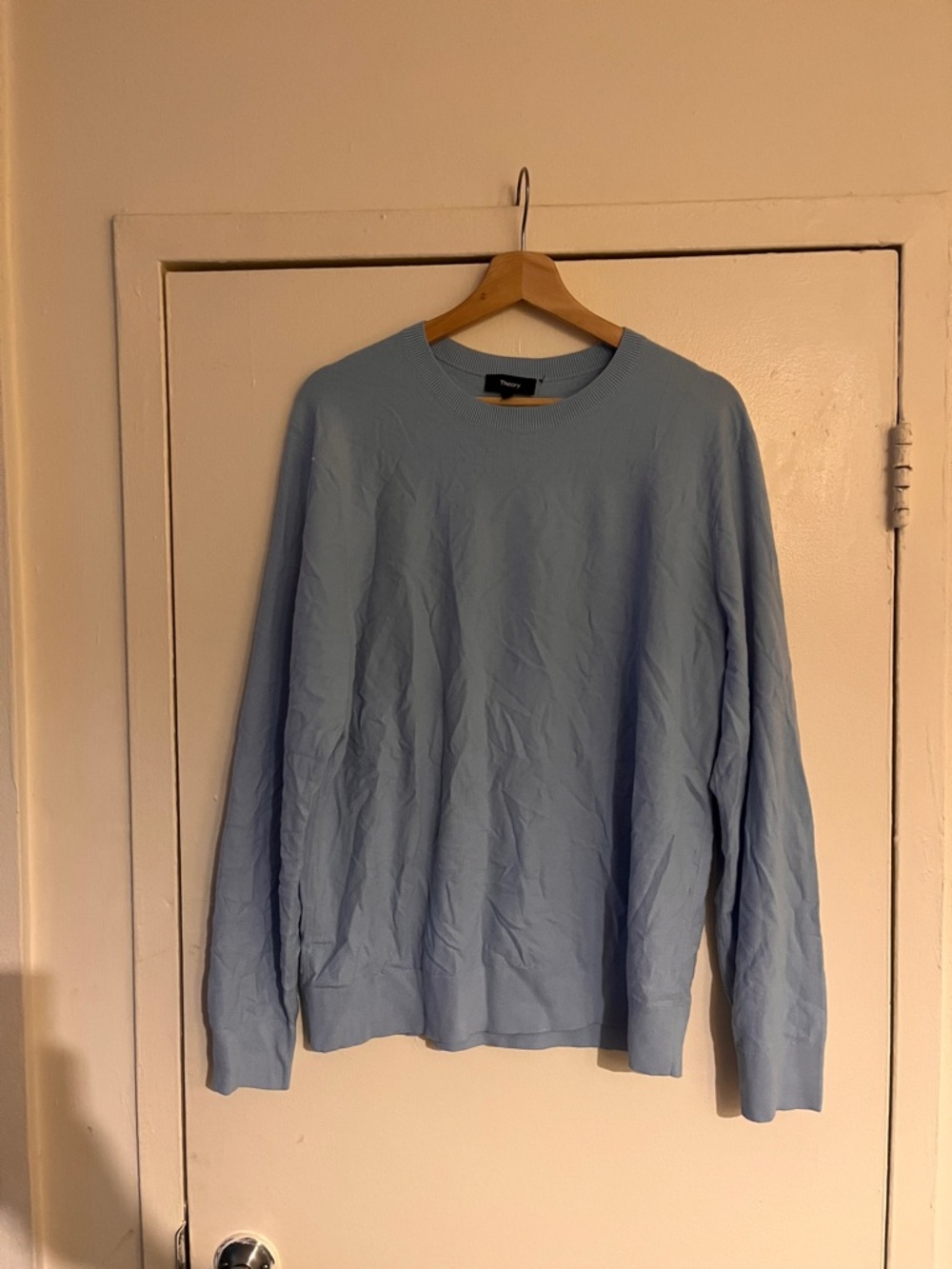 Theory Light Blue Crewneck Pullover